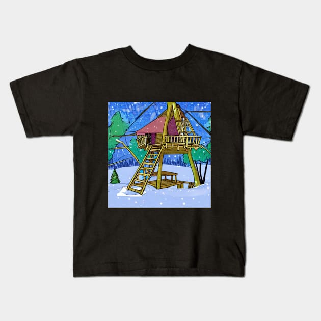 Cartoon Fort Kids T-Shirt by JTMDesigns